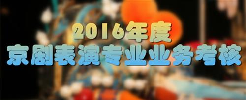 大黑吊操逼片国家京剧院2016年度京剧表演专业业务考...